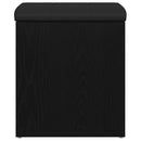 vidaXL Tárolópad tárolóval Fekete tölgy 42 x 42 x 45 cm Faanyag