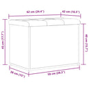 vidaXL Tárolópad tárolóval Musta tammi 62 x 42 x 45 cm Faanyag