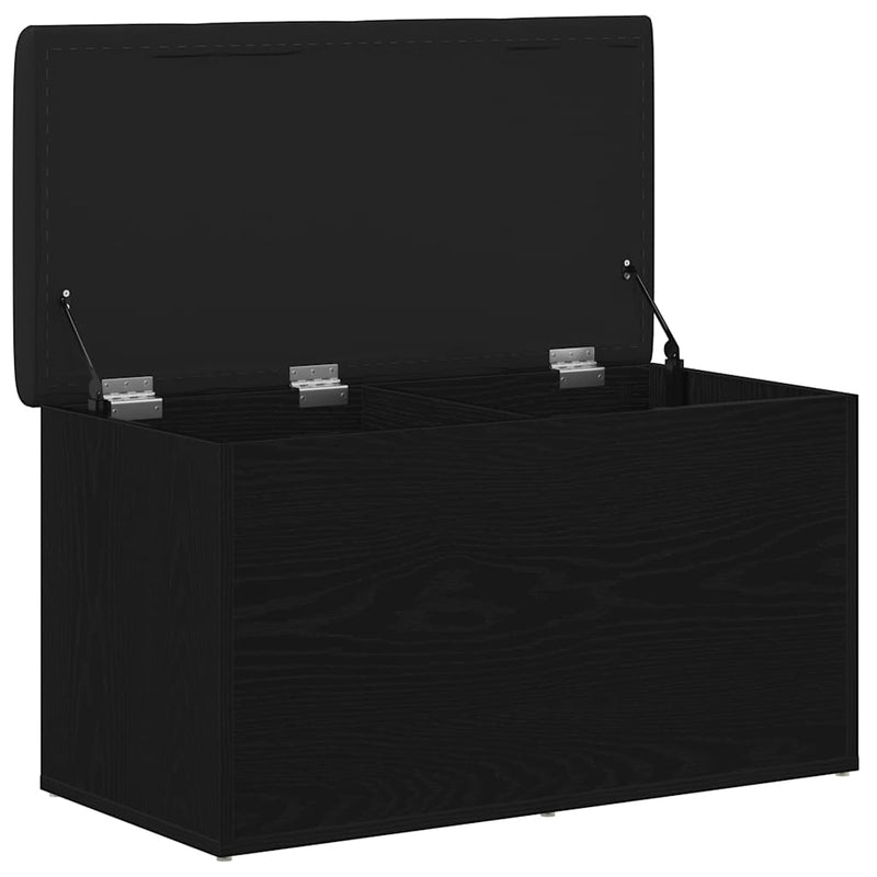 vidaXL Tárolópad tárolóval Fekete tölgy 82 x 42 x 45 cm Faanyag