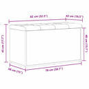 vidaXL Tárolópad tárolóval Fekete tölgy 82 x 42 x 45 cm Faanyag