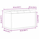 vidaXL Tárolópad tárolóval Fekete tölgy 82 x 42 x 45 cm Faanyag