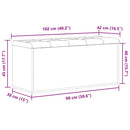 vidaXL Tárolópad tárolóval Musta tammi 102 x 42 x 45 cm Faanyag
