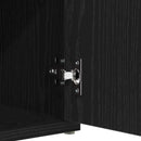 vidaXL Tárolópad polcokkal Fekete tölgy 102 x 32 x 50 cm Faanyag