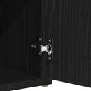 vidaXL Tárolópad polcokkal Fekete tölgy 102 x 32 x 50 cm Faanyag