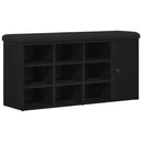 vidaXL Tárolópad polcokkal Fekete tölgy 102 x 32 x 50 cm Faanyag