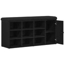 vidaXL Tárolópad polcokkal Fekete tölgy 102 x 32 x 50 cm Faanyag