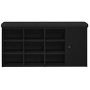 vidaXL Tárolópad polcokkal Fekete tölgy 102 x 32 x 50 cm Faanyag