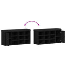 vidaXL Tárolópad polcokkal Fekete tölgy 102 x 32 x 50 cm Faanyag