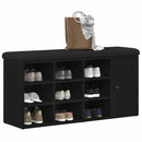 vidaXL Tárolópad polcokkal Fekete tölgy 102 x 32 x 50 cm Faanyag