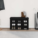 vidaXL Cipőpad tárolóval Fekete 80 x 30 x 48 cm Faanyag