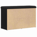 vidaXL Cipőpad polcokkal tárolóval Fekete 82 x 32 x 50 cm Faanyag