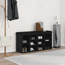 vidaXL Cipőpad polcokkal Fekete tölgy 102 x 32 x 50 cm Faanyag