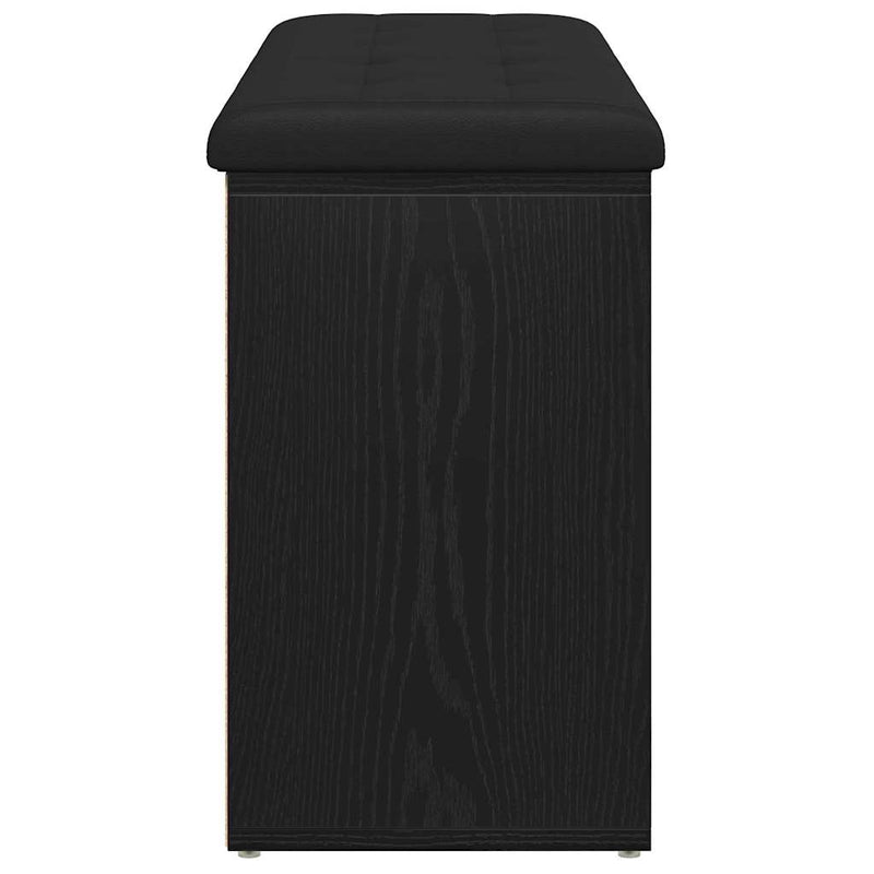 vidaXL Cipőpad tárolóval Fekete 100 x 30 x 48 cm Faanyag