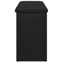 vidaXL Cipőpad polcokkal Fekete tölgy 102 x 32 x 50 cm Faanyag
