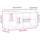 vidaXL Cipőpad polcokkal Fekete tölgy 102 x 32 x 50 cm Faanyag