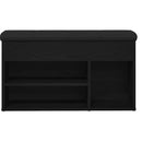 vidaXL Cipőpad tárolóval Fekete 80 x 30 x 45 cm Faanyag