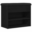 vidaXL Tárolópad polcokkal Fekete tölgy 62 x 32 x 50 cm Faanyag