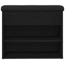 vidaXL Cipőpad tárolóval Fekete 60 x 30 x 48 cm Faanyag