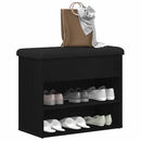 vidaXL Tárolópad polcokkal Fekete tölgy 62 x 32 x 50 cm Faanyag