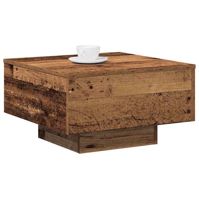 vidaXL Dohányzóasztal Régi fa 55 x 55 x 31 cm Faanyag
