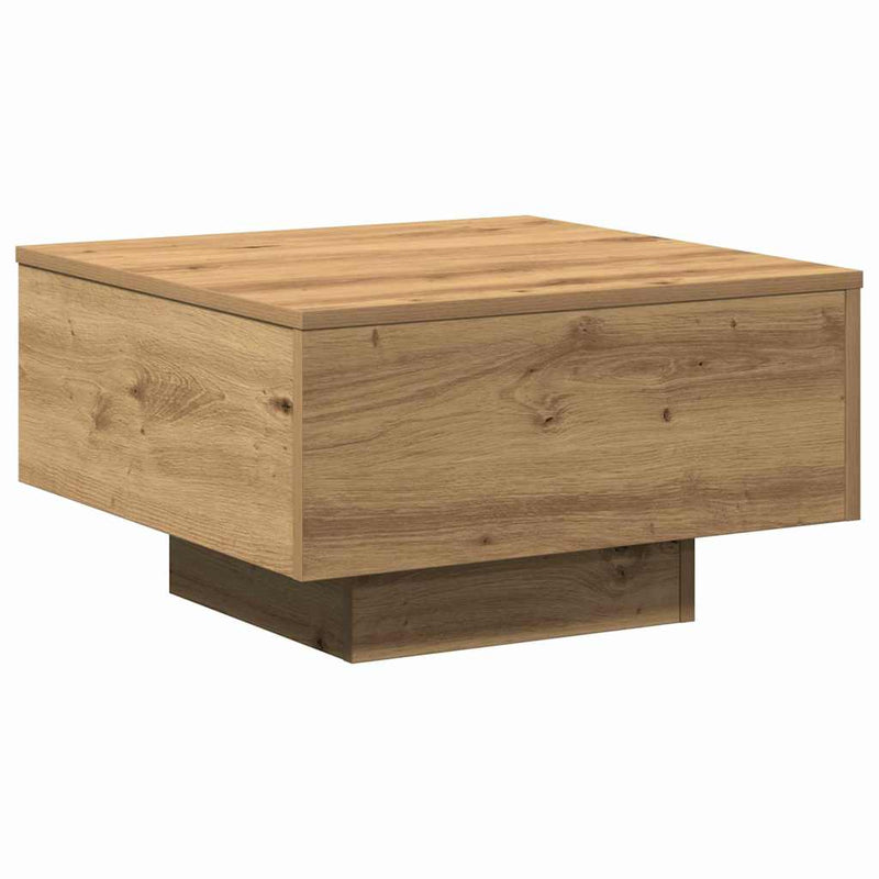 vidaXL Dohányzóasztal kézműves tölgy 55 x 55 x 31 cm Faanyag