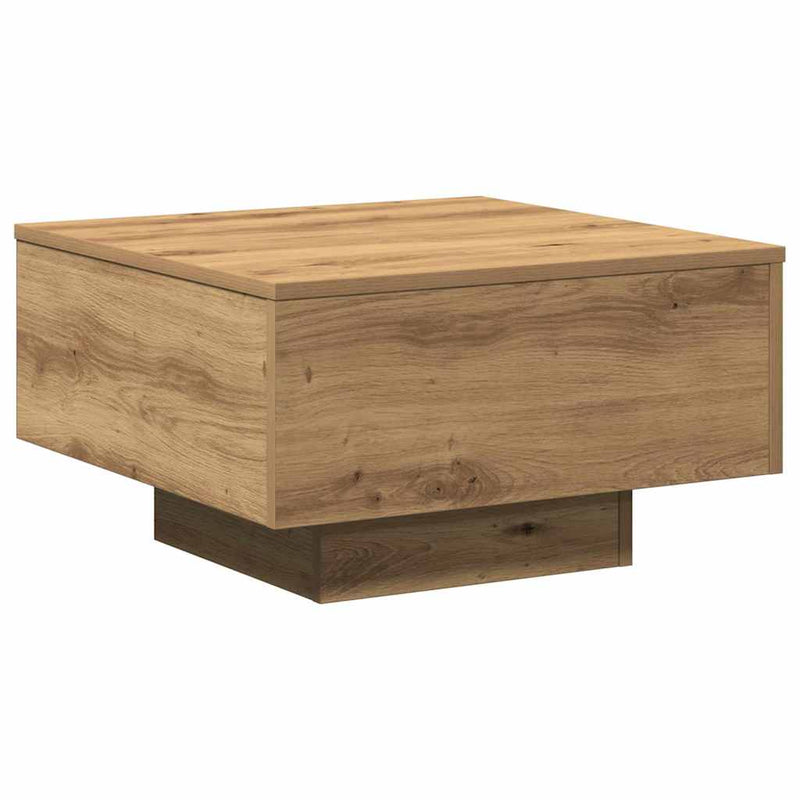 vidaXL Dohányzóasztal kézműves tölgy 55 x 55 x 31 cm Faanyag