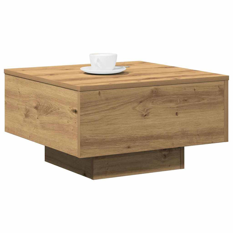 vidaXL Dohányzóasztal kézműves tölgy 55 x 55 x 31 cm Faanyag