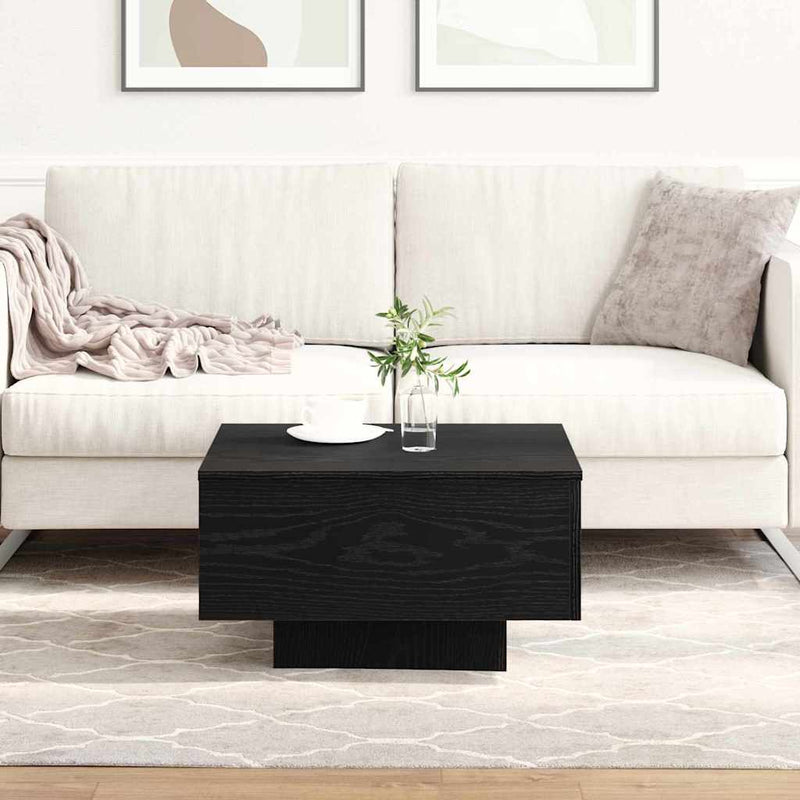 vidaXL Dohányzóasztal Musta tammi 55 x 55 x 31 cm Faanyag