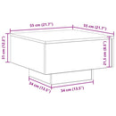 vidaXL Dohányzóasztal Öreg fa 55 x 55 x 31 cm Faanyag