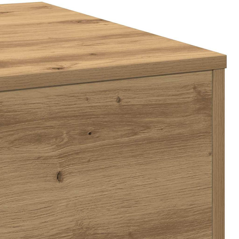 vidaXL Dohányzóasztal kézműves tölgy 80 x 80 x 31 cm Faanyag