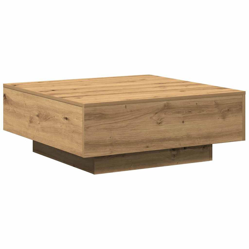 vidaXL Dohányzóasztal kézműves tölgy 80 x 80 x 31 cm Faanyag