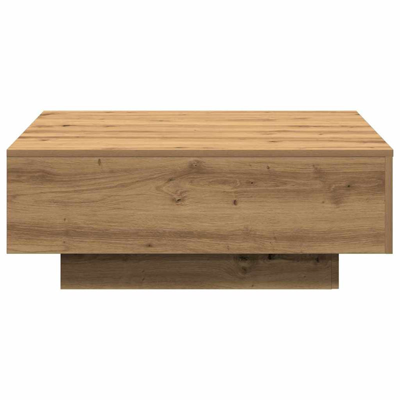 vidaXL Dohányzóasztal kézműves tölgy 80 x 80 x 31 cm Faanyag