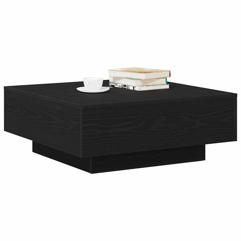 vidaXL Dohányzóasztal Musta tammi 80 x 80 x 31 cm Faanyag