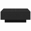 vidaXL Dohányzóasztal Fekete tölgy 80 x 80 x 31 cm