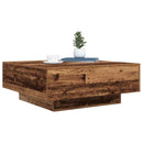 vidaXL Dohányzóasztal Régi Fa és Kék 80 x 80 x 31 cm Faanyag