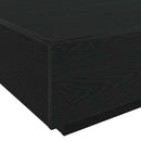 vidaXL Dohányzóasztal Fekete tölgy 80 x 80 x 31 cm Faanyag