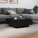vidaXL Dohányzóasztal Fekete tölgy 80 x 80 x 31 cm Faanyag