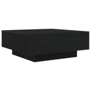 vidaXL Dohányzóasztal Fekete tölgy 80 x 80 x 31 cm Faanyag