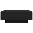 vidaXL Dohányzóasztal Fekete tölgy 80 x 80 x 31 cm Faanyag