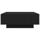 vidaXL Dohányzóasztal Fekete tölgy 80 x 80 x 31 cm Faanyag