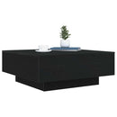 vidaXL Dohányzóasztal Fekete tölgy 80 x 80 x 31 cm Faanyag