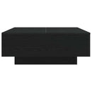 vidaXL Dohányzóasztal Fekete tölgy 80 x 80 x 31 cm Faanyag