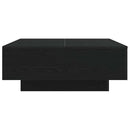 vidaXL Dohányzóasztal Fekete tölgy 80 x 80 x 31 cm Faanyag