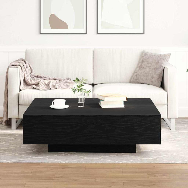 vidaXL Dohányzóasztal Musta tammi 100 x 100 x 31 cm Faanyag