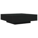 vidaXL Dohányzóasztal Fekete tölgy 100 x 100 x 31 cm Faanyag