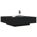 vidaXL Dohányzóasztal Fekete tölgy 100 x 100 x 31 cm Faanyag