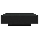 vidaXL Dohányzóasztal Fekete tölgy 100 x 100 x 31 cm Faanyag