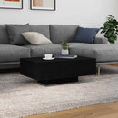 vidaXL Dohányzóasztal Fekete tölgy 85 x 55 x 31 cm Faanyag