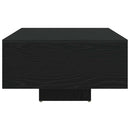 vidaXL Dohányzóasztal Fekete tölgy 85 x 55 x 31 cm Faanyag