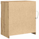 vidaXL Széf LED -es lámpákkal Barna 60.5 x 37 x 67 cm Faanyag